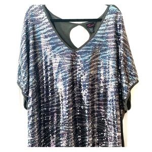 Plus Size Sequin Top